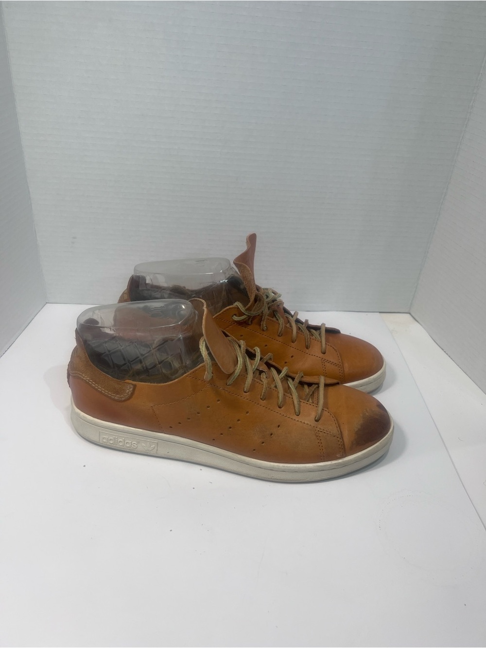 adidas Men’s Brown Leather Mid-Top Sneakers
